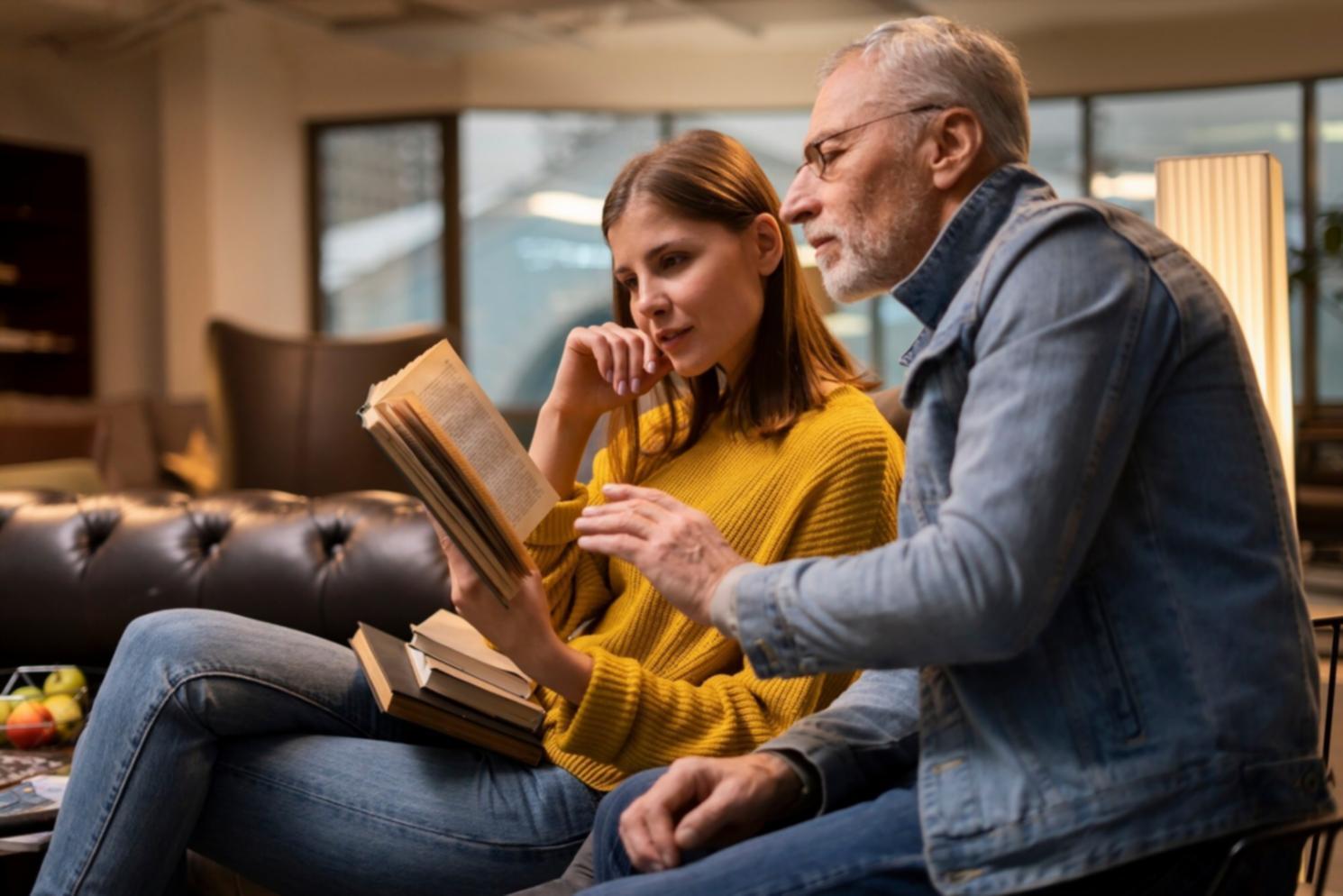 Australian family reviewing their budget together at kitchen table